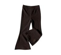 Pantalon Evase Fille 1-6 Ans Doux Confortable Printemps Patte d'elephant Enfant Taille Haute Chic et Elegant Pantalons uni Fluide a la Mode Automne n9