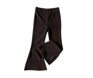 Pantalon Evase Fille 1-6 Ans Doux Confortable Printemps Patte d'elephant Enfant Taille Haute Chic et Elegant Pantalons uni Fluide a la Mode Automne n9