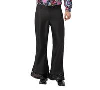 Pantalon Évasé Homme Vintage Extensible à Paillettes Épissage des Années 60 et 70 Carnaval Tenue Disco Pantalons Bootcut Grande Taille Chic Tendance Clubwear Fête Rétro Pants