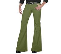 Pantalon évasé pour homme - Avec jambe évasée - Style vintage punk - Avec poche - Stretch - Coupe décontractée - Style hip hop - Style rochers - Style rétro des années 70 - Carnaval - Tenue disco, AG,