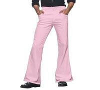 Pantalon évasé pour homme avec poches et bouton de ceinture - Confortable et respirant - Couleur unie - Pantalon hip hop rétro stretch - Pantalon de jogging décontracté - Vintage Punk - Jambe droite