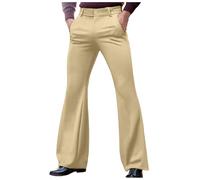 Pantalon évasé pour Homme Pantalon de Carnaval Disco Style Années 70 Disco Décontractés Pantalons À Pattes D'éléphant Confort Déguisement Pantalons évasé Slim à Pattes