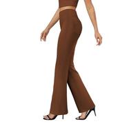 Pantalon évasé taille haute pour femme - Pantalon de yoga extensible à jambe large - Pantalon de gym - Pantalon habillé à jambe large - Pantalon d'affaires solide - Pantalon d'entraînement bootcut