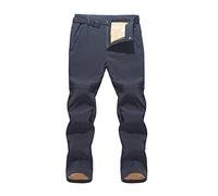 Pantalon extérieur pour Homme Ski Coque Souple randonnée Doublé Polaire Chaud Imperméable Coupe-Vent Softshell Séchage Rapide Automne Hiver Plus Trekking épaississant en Velours