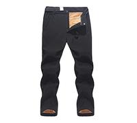 Pantalon extérieur pour Homme Ski Coque Souple randonnée Doublé Polaire Chaud Imperméable Coupe-Vent Softshell Séchage Rapide Automne Hiver Plus Trekking épaississant en Velours