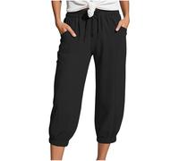 Pantalon Femme 7/8 Large Et DéContracté En Tissu Froissé Double Couche Style Tendance éTé 2025 Confortable Et éLéGant Pour Un Look Casual MatièRe Respirante IdéAl Pour Le Bureau Ou Les Sorties