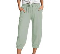 Pantalon Femme 7/8 Large Et DéContracté En Tissu Froissé Double Couche Style Tendance éTé 2025 Confortable Et éLéGant Pour Un Look Casual MatièRe Respirante IdéAl Pour Le Bureau Ou Les Sorties