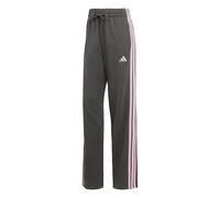 adidas Damen Essentials 3-Stripes Open Hem Fleece Pants, Grey Six/St Tropic Bloom, S