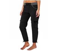 Pantalon Femme Cargo Respirant Sport Cargo Pantalon Avec Muti-Poches Décontracté D'été Large Pantalon À Séchage Rapide Y2k Pantalon Militaire Confortable Avec Poches Latérales Vintage Pantalon, Noir