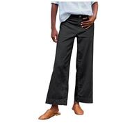 Pantalon Femme En Lin D'éTé LéGer Et Respirant - Coupe Ample Style Palazzo Avec Taille éLastique Haute Confortable - IdéAl Pour Tenue DéContractéE Chic, Vacances à La Plage Ou Sorties Estivales