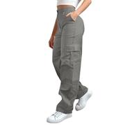 Pantalon Femme Été Fluide Pantalon Large Chic Taille Elastique Léger Fluide Femme ÉLastique Taille Haute LéGer ÉLéGant Large DéContracté Palazzo avec Poches Coupe Droit Ample De DéTente