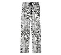 Pantalon Femme Fluide Été Léger Décontracté Pantalon décontracté imprimé intégral- Confortable et Fluide pour Un Usage Quotidien élastique Douceur légère (White, XL)