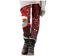 Pantalon Femme Hiver Chaud Tenue De Sport Collant Noel, Leggings Serré Extensible Pants Collants Tenue Imprimé ThèMe NoëL Sports Fitness Gym Running Respirant Douce