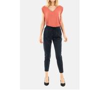 Pantalon femme ICHI Kate bleu slim - taille standard XL