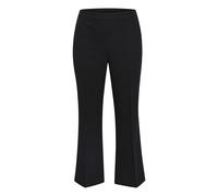 Kaffe Curve Femme Plus-Size Women's Flared Legs Elastic Waist Regular Fit Pants, Black Deep, 48 Grande Taille EU
