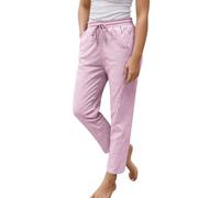 Pantalon Femme Pantalon Fluide Femme Été Lin Tailleurs Pantalons Chino Grande Taille De Plage 7/8Eme Jogging Sport Ete 7/8 Leger Pantacourt 3/4 Loisirs Large XXL Droit Travail Yoga Corsaire Slim