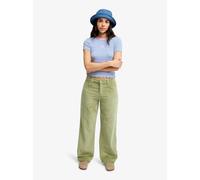 Roxy Pantalon en velours côtelé Dawn Patrol Femme Coton Kaki Taille 38