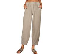 Pantalon Femme Slim Pantalon Long DéContracté Couleur Unie Poches Amples Taille éLastique Chic