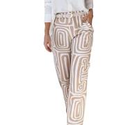 Pantalon Femme Sport Grande Taille Hiver Pantalon Femme Jogging Baggy Chic Et Elegant Confort Rayé Imprimé La Mode DéContracté Taille Haute Large Fluide (Khaki, XL)