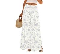 Pantalon Femme Sport Randonnée Pantalon Fluide Femme Grande Taille Chic Et Elegant Été Vetement Droit Minimaliste Habillé Hosen Couleur Unie Automne Halloween 2#Blanc XL