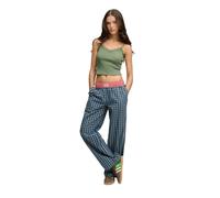 Superdry Mini Check Cotton Pants Bleu XS Femme