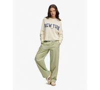 Superdry Pantalon Mini Check Cotton – Coton – Vert XS Femme