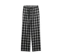 Superdry Pantalon Check Elastic Dress – Coton – Noir/Écru – Taille M Femme