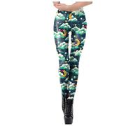 Pantalon Femme Taille Elastique,Pantalon Leggings décontracté Femme Toucher molletonné brossé Doux Longueur Cheville sans Aucun élément superflu (Dark Green, XL)