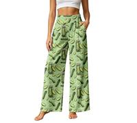 Pantalon Femme Taille Haute Large Fluide Décontracté avec Plis Et Poches Coupe Ample Style Chic Casual Confortable pour Bureau Sortie