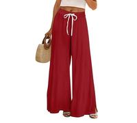 Pantalon Femme Taille Haute Toile Infirmiere Jogpant Indien Minceur Élégante Simili Ample Cargo Laine Tunique Nouer Resserré Cheville Bouffant Pantacourt Ensemble Sport Femme Rouge Foncé XL