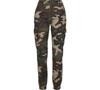 Urban Classics Pantalon cargo Femme Taille haute camouflage Woodcamo 00841 Multicolore 26