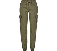 Urban Classics – Pantalon cargo jogging femme, taille haute – Summerolive – M (EU)