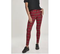 Pantalon femme - URBAN CLASSICS - Skinny - Tartan rouge/noir - Taille avec passants - 2 poches arrière 31