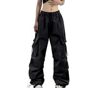 Pantalon Femme Y2k Imperméable De Travail Chantier Coton Pantalons Randonnée Beige Zip-Off Baggy Taille Elastique Streetwear Urbain Large Pantacourt Grande