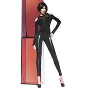 Pantalon Femmes Stretch Leggings Moulant Simili Cuir Polaire Élastique adele