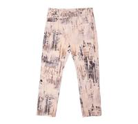 Pantalon fermeture asymétrique beige à motifs Femme PLEASE S
