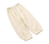 Pantalon Fille Coton pour Bebe Bas Taille Élastique Long Léger Décontracté Confort Pantalon Ample pour Enfant Garcons et Filles Vetement Fille