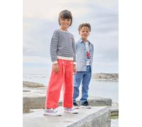 Pantalon fille large à pont rouge 8A