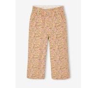 Pantalon fille large imprimé fleurs multicolore 10A