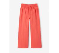 VERTBAUDET Pantalon Fille Legging Large Maille Corail 8A
