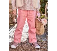 Pantalon fille style paperbag Lyocell fluide rose 5A