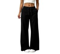 Pantalon Fluide Femme ÉLastique Taille Haute LéGer ÉLéGant Pantalon Large