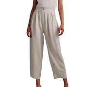 Pantalon Fluide Femme Été Pantalon Lin Femme Pantacourt Grande Taille Noir 7/8 Linen Pants Women Carotte Blanc Droit En Chic Et Elegant Sarouel Fuselé 7/8Eme Jogging 2Xl Haute Indien Elastique Bleu