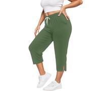 Pantalon Fluide Femme été, Pantalons De Sport Femme,décontracté Grande Confortable Extensible pour Yoga et Exercices physiques avec Poches Pratiques