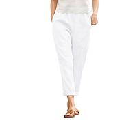 Pantalon Fluide Femme Vetement Noir Été Grande Taille Pantacourt Sarouel Élastique Léger Printemps Yoga Solide Couleur Casual Lin Large Ete Elastique Blanc Chic Et Elegant Longueur Pants avec Poches