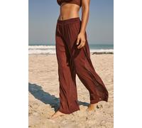 Pantalon fluide pailleté - Celestia B - M - Marron Chocolat - Femme - Etam