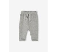Pantalon garçon naissance en nid d'abeille gris chiné 1M(54CM)