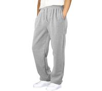 Pantalon Garçon Noir Petit Garçon Fille Pantalon Large Jambe Droit Pantalon de Jogging Pantalon de Survêtement Pantalon de Yoga avec Poches Enfants Pantalons 152, gris, 13-14 ans