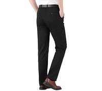 Pantalon habillé à coupe ajustée pour homme, pantalon d'affaires, jambe droite, pantalon de présentation de couleur unie, pantalon formel, pantalon de costume taille haute, pantalon extensible