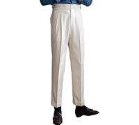 Pantalon habillé à coupe classique pour homme, pantalon habillé décontracté à jambe droite, pantalon d'affaires slim plissé sur le devant, Nous, 44